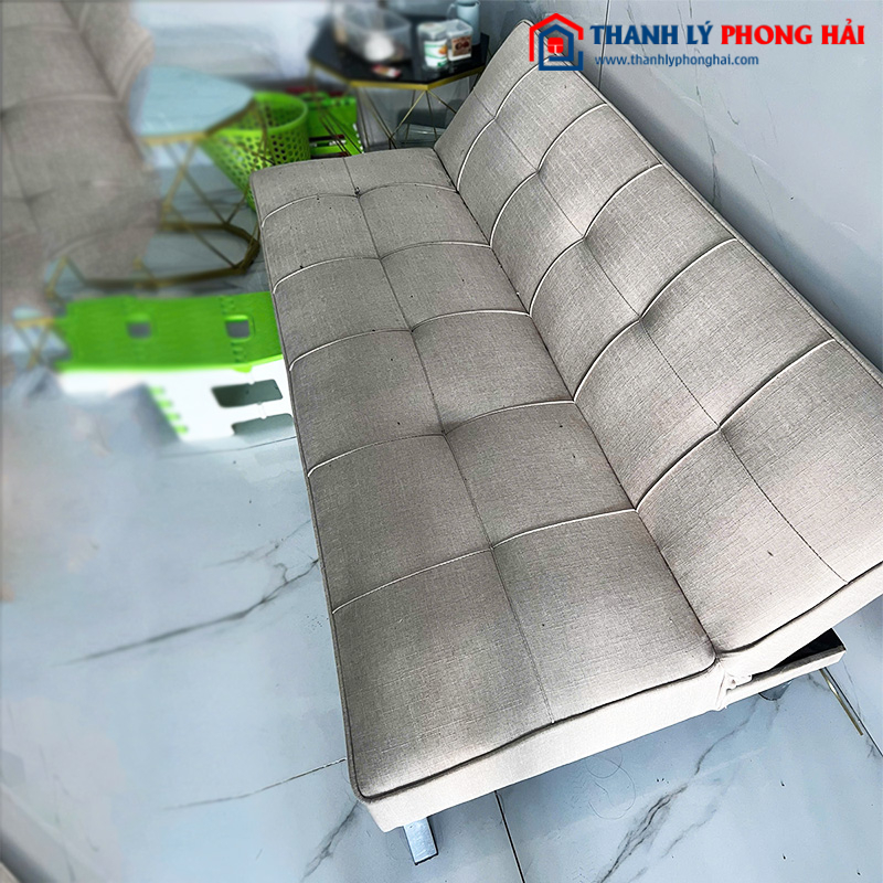 Băng Sofa Bed Bọc Vải Xám Cũ