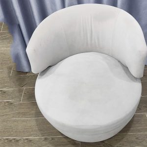 Sofa Đơn Dáng Tròn Cũ Bọc Nhung