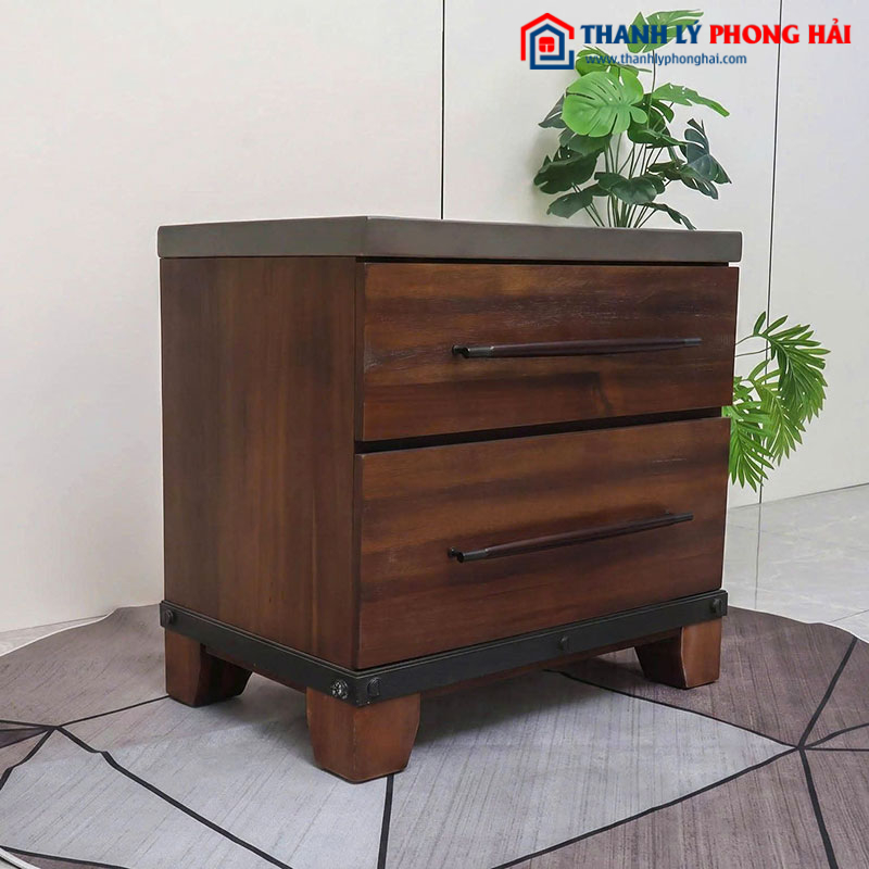 Tab Đầu Giường Gỗ Nâu 72cm Mới 99%