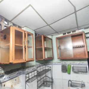 Tủ Bếp Treo Alu Cũ Màu Gỗ Cửa Kính (Nhiều Mẫu)