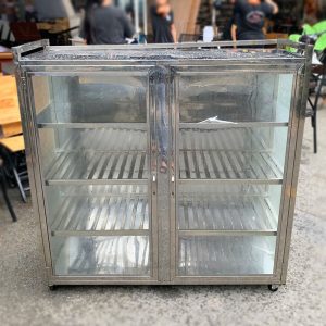 Tủ Chén Inox 4 Tầng Cánh Kính Cũ