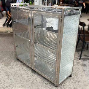 Tủ Chén Inox 4 Tầng Cánh Kính Cũ