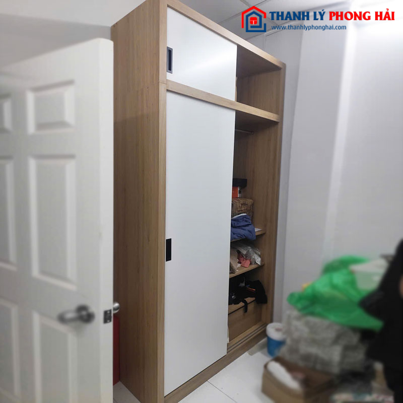 Tủ Cửa Lùa Gỗ 1m4 4 Cánh Cũ