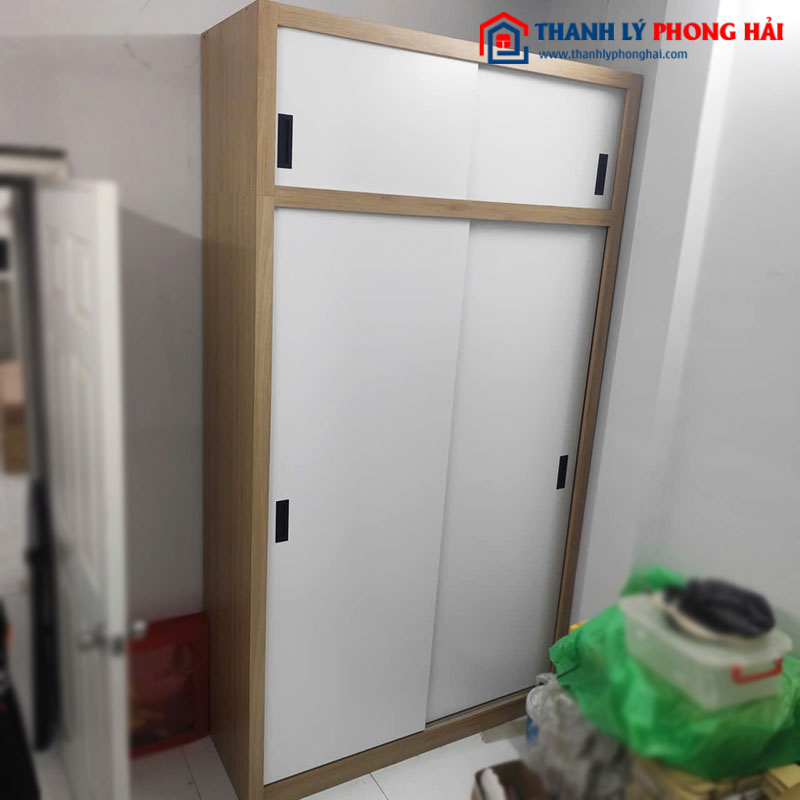 Tủ Cửa Lùa Gỗ 1m4 4 Cánh Cũ