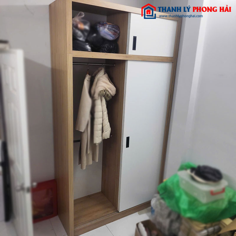 Tủ Cửa Lùa Gỗ 1m4 4 Cánh Cũ