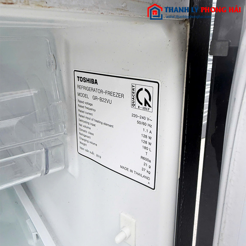Tủ Lạnh Toshiba GR-B22VU 180L Cũ