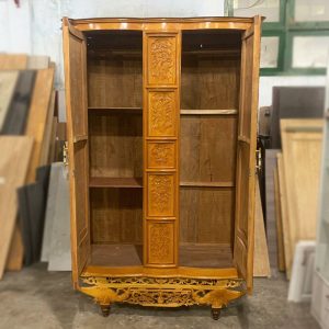 Tủ Quần Áo Cổ Điển Gỗ Tự Nhiên 2 Cánh Cũ