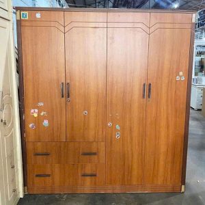 Tủ Quần Áo Gỗ 4 Cánh Kèm Gương Có Hộc Cũ