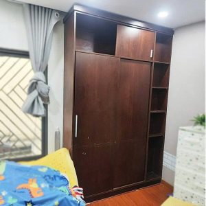 Tủ Quần Áo Gỗ Cửa Trượt 4 Cánh Cũ