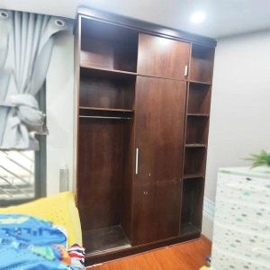 Tủ Quần Áo Gỗ Cửa Trượt 4 Cánh Cũ