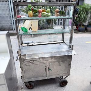 Xe Bán Hàng Inox Take Away Tủ Kính Cũ